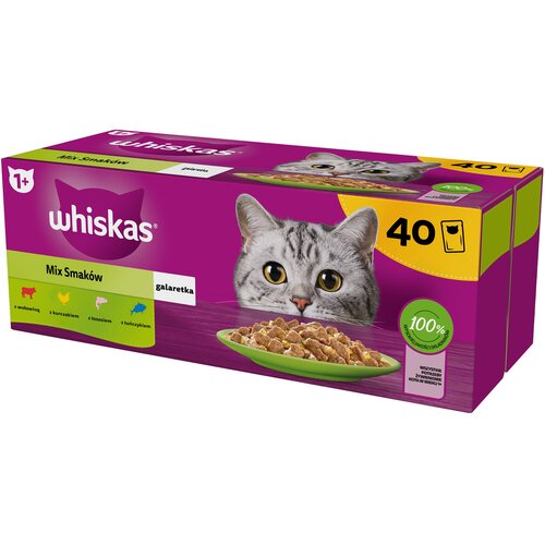 Karma dla kota WHISKAS Mix Smaków (40 x 85 g)