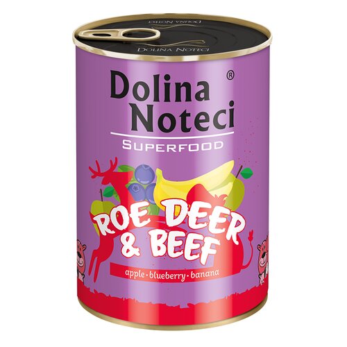 Karma dla psa DOLINA NOTECI Superfood z sarną i wołowiną 400g