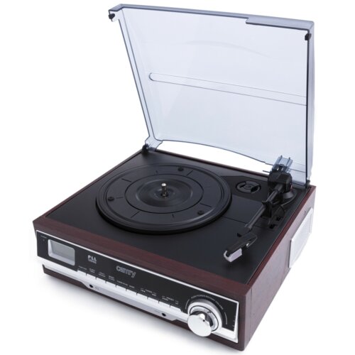 Gramofon CAMRY CR1168 Brązowy, Manualny,Napęd paskowy,USB,Wbudowane głośniki,Prędkość odtw. 33 1/3,45,78 obr./min