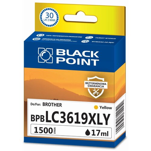 Tusz BLACK POINT do Brother LC-3619XLY Żółty 17 ml BPBLC3619XLY