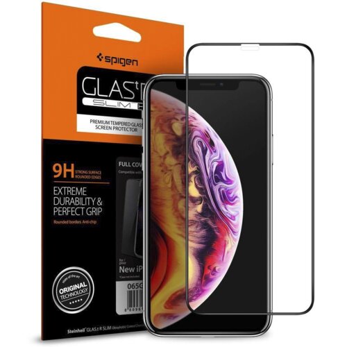 Szkło hartowane SPIGEN Glass FC do Apple iPhone Xs Max/11 Pro Max Czarny