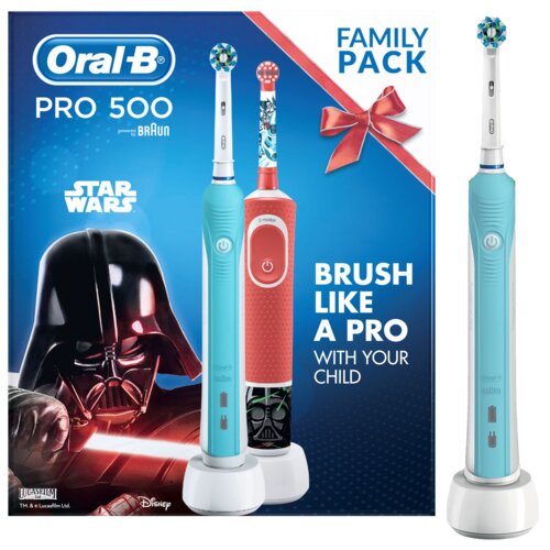 Szczoteczka rotacyjna ORAL-B PRO 500 + D100 Kids Star Wars