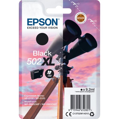 Tusz EPSON 502XL Czarny 9.2 ml C13T02W14010