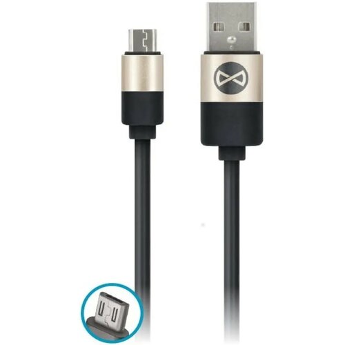 Kabel USB - MicroUSB FOREVER Modern GSM032573 1m Czarny