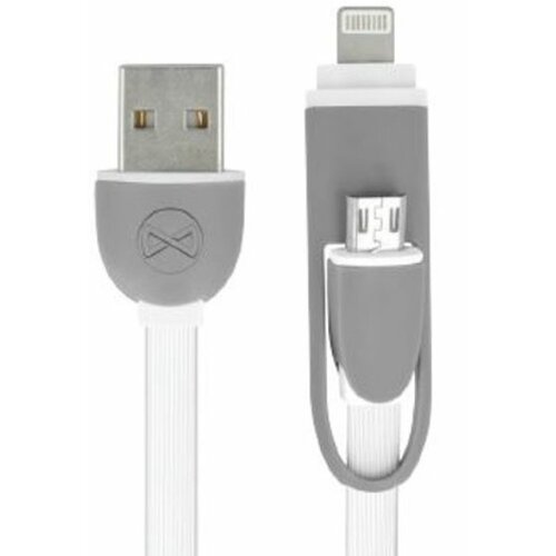 Kabel USB - Lightning / MicroUSB FOREVER 1m Biały