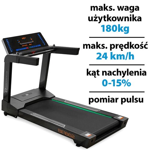 Bieżnia elektryczna HMS BE1862 24km/h