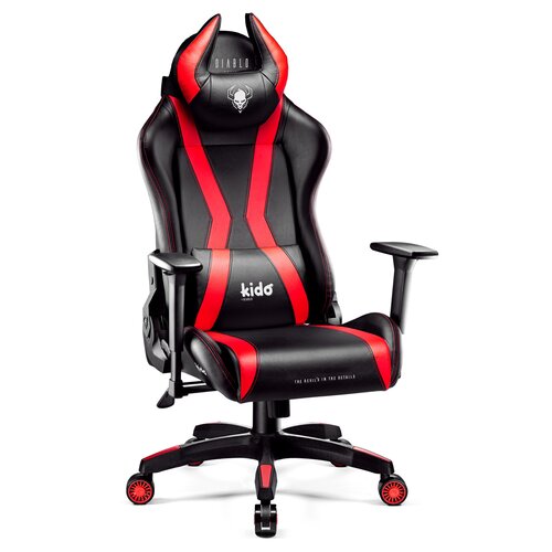 Fotel DIABLO CHAIRS X-Horn Kids (S) Czarno-czerwony