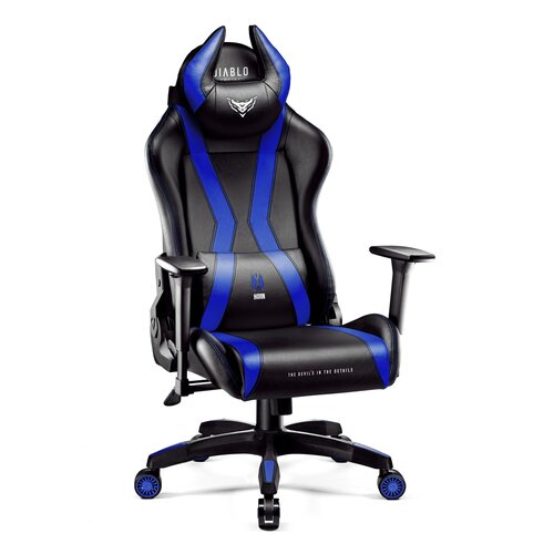 Fotel DIABLO CHAIRS X-Horn (L) Czarno-niebieski