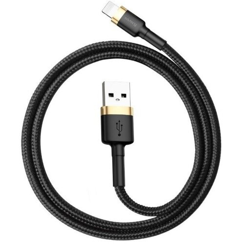 Kabel USB - Lightning BASEUS Cafule 2 m Czarno-złoty