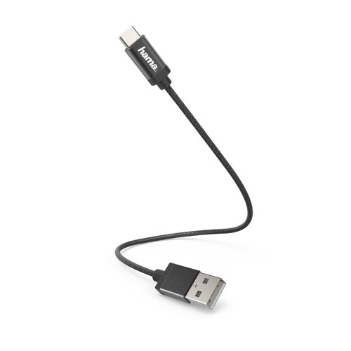 Kabel USB - USB-C HAMA 0.2 m Czarny