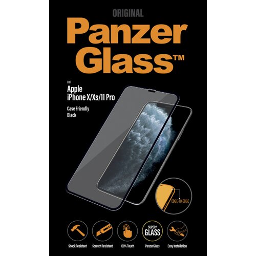 Szkło hartowane PANZERGLASS do Apple iPhone X/XS/11 Pro Czarny