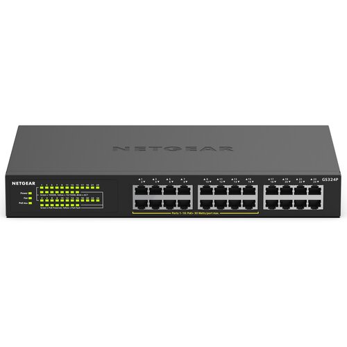 Switch NETGEAR GS324P-100EUS Gigabit Ethernet, 24 porty, Funkcja PoE