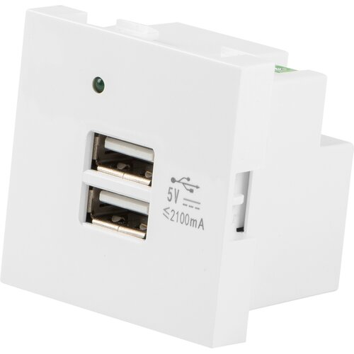 Gniazdo LANBERG AC-4545-2XUSB2.1-W