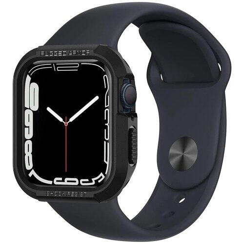 Etui SPIGEN Rugged Armor do Apple Watch 4/5/6/7/8/9/SE (44/45mm) Czarny