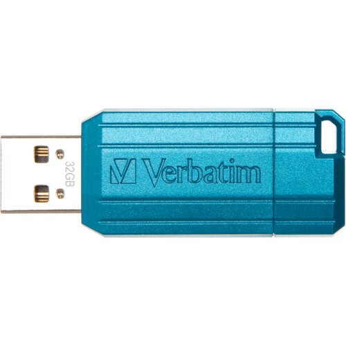 Pendrive VERBATIM Pinstripe 32GB, USB 2.0, Odczyt 12 Mb/s, Zapis 5 Mb/s Niebieski