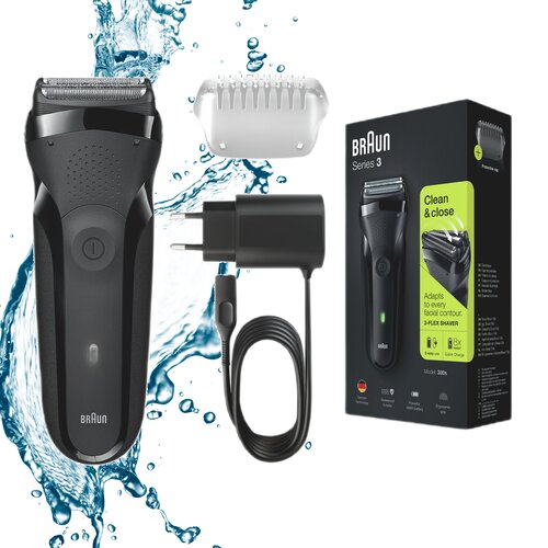 Golarka BRAUN Series 3 300S Czarny Na mokro i sucho