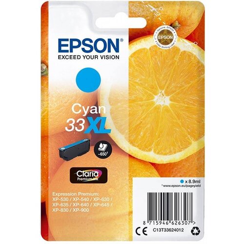 Tusz EPSON T3362 33XL Błękitny 8.9 ml C13T33624012