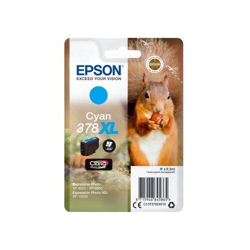 Tusz EPSON 378XL Błękitny 9.2 ml C13T37924010