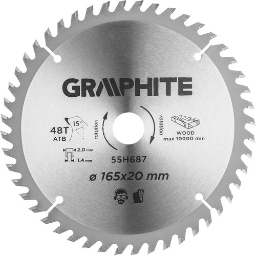 Tarcza do cięcia GRAPHITE 55H687 165 mm