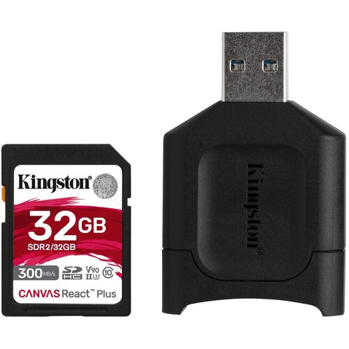 Karta pamięci KINGSTON microSDHC React Plus SDR2 32GB + Czytnik USB
