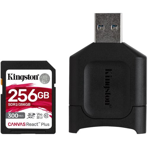 Karta pamięci KINGSTON microSDXC React Plus SDR2 256GB + Czytnik USB