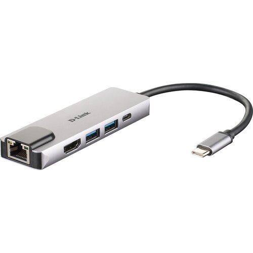 Adapter USB Typ-C - USB Typ-C/HDMI/RJ-45/USB D-LINK 0.17 m