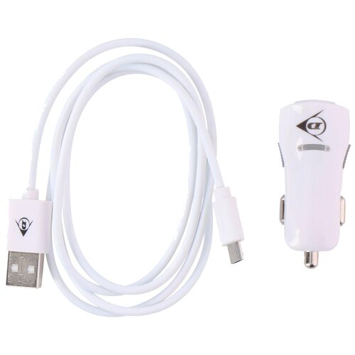 Ładowarka samochodowa DUNLOP 2 x USB + kabel Micro USB 2,1A
