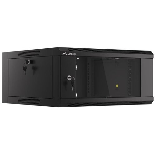 Szafa RACK LANBERG 19" 4U WFFA-5604-10B 570 x 600 mm, Wisząca Czarny