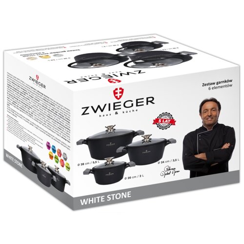 Zestaw garnków ZWIEGER White Stone ZGA8430 (6 elementów)