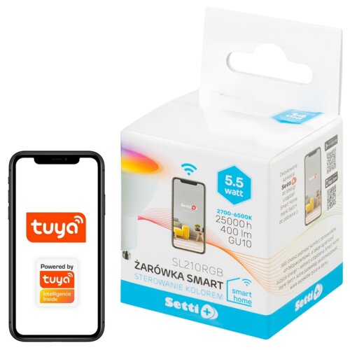 Inteligentna żarówka LED SETTI+ SL210RGB 5.5W GU10 WiFi