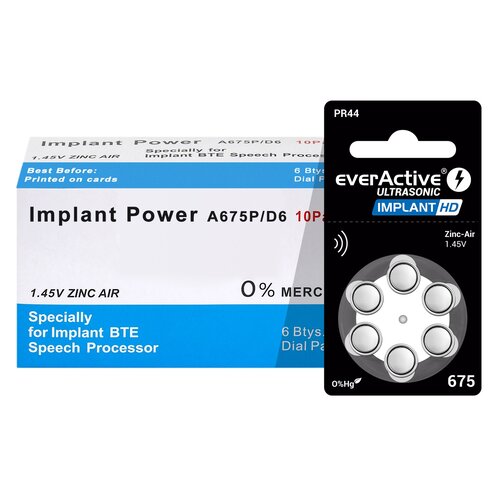 Baterie PR44 EVERACTIVE IMPLANT HD 675 (6 szt.)