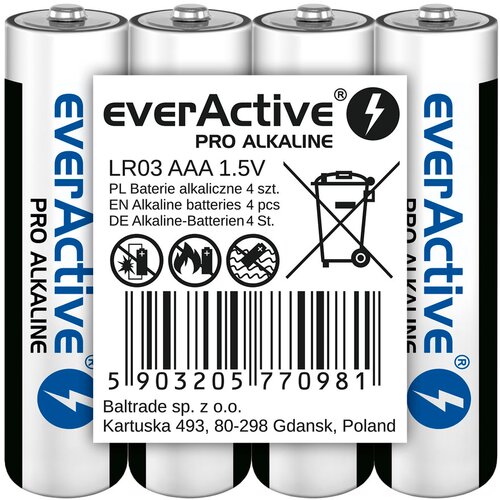 Baterie AAA LR3 EVERACTIVE Pro Alkaline (4 szt.)