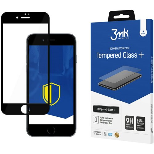 Szkło hartowane 3MK Tempered Glass + do Apple iPhone 7/8/SE 2020/SE 2022 Czarny