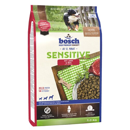 Karma dla psa BOSCH Sensitive Jagnięcina z ryżem 3 kg