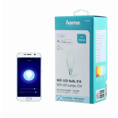 Inteligentna żarówka LED HAMA 001765590000 4.5W E14 WiFi