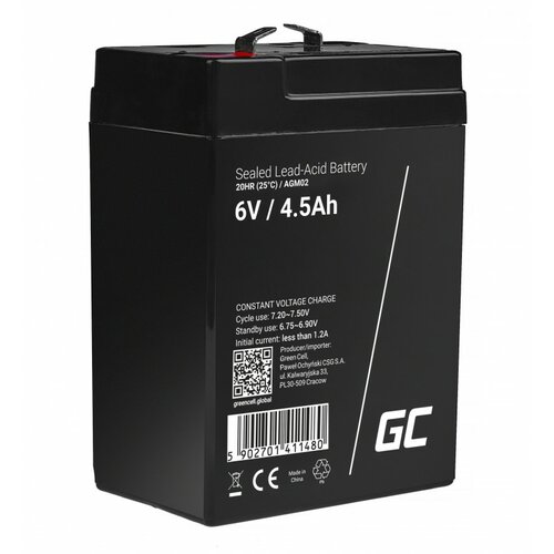 Akumulator GREENCELL AGM02 4.5Ah 6V