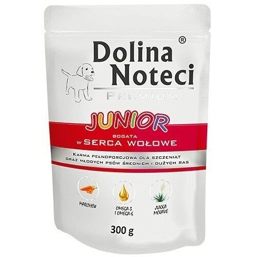 Karma dla psa DOLINA NOTECI Premium Junior Serca wołowe 300 g