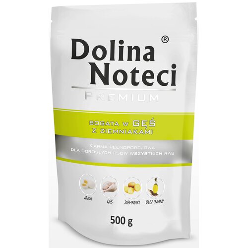 Karma dla psa DOLINA NOTECI Premium bogata w gęś z ziemniakami 500 g