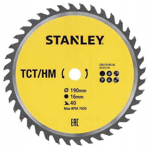 Tarcza do cięcia STANLEY STA13145 190 mm