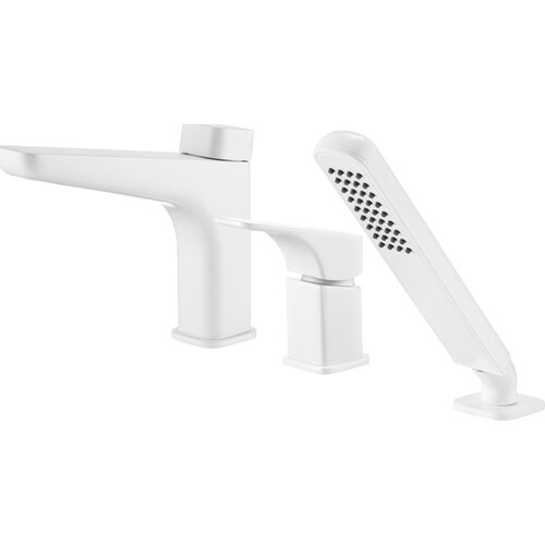 Bateria wannowa natynkowa DEANTE Hiacynt Bianco BQH A13M 3-otworowa Biały