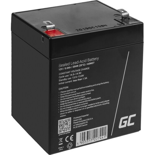 Akumulator GREENCELL AGM27 5Ah 12V