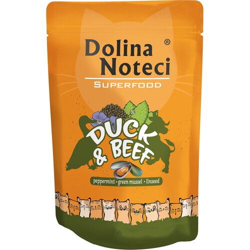 Karma dla kota DOLINA NOTECI Superfood Kaczka i wołowina 85 g