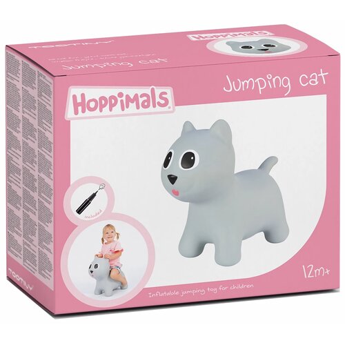 Skoczek HOPPIMALS Kotek Szary