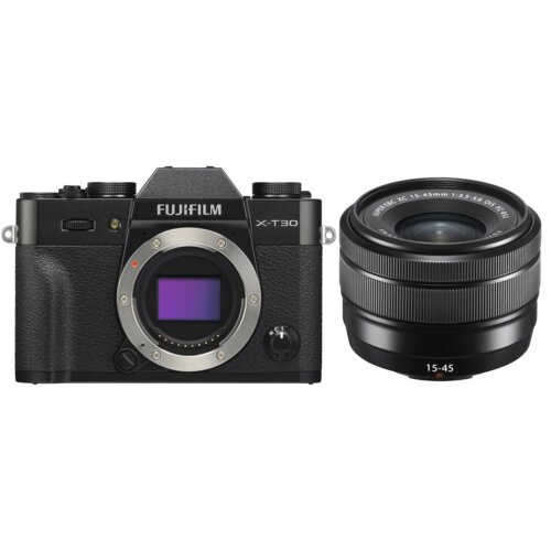 Aparat FUJIFILM X-T30 Czarny + Obiektyw XC 15-45 mm f/3.5-5.6 OIS PZ