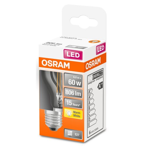 Żarówka LED OSRAM STAR CL P FIL 60 NON-DIM 6W E27