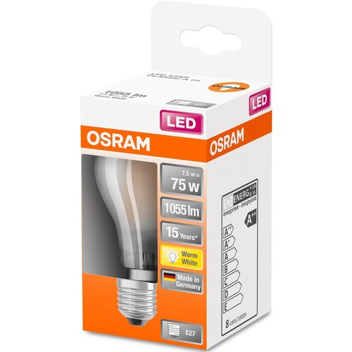 Żarówka LED OSRAM STAR CL A GL FR 75 NON-DIM 7.5W E27