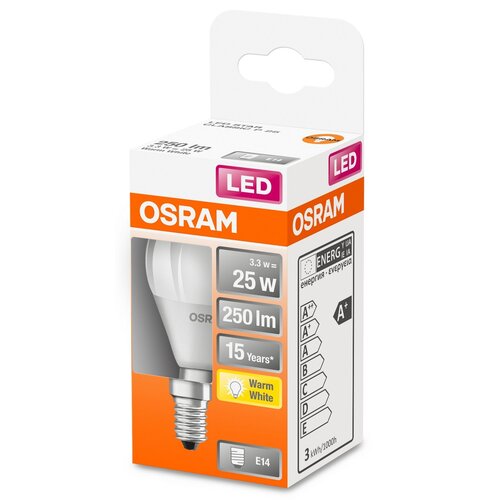 Żarówka LED OSRAM STAR CL P FR 25 NON-DIM 3.3W E14