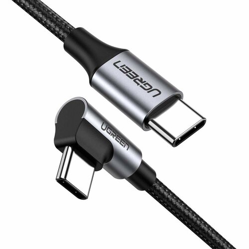Kabel kątowy UGREEN USB-C - USB-C US255 60W 1m Czarny