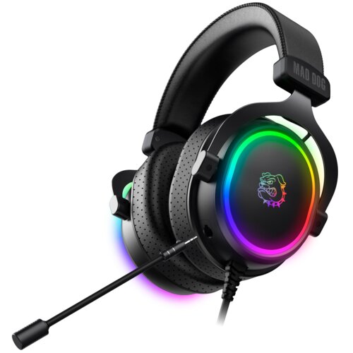 Słuchawki MAD DOG GH800 gamingowe podświetlenie RGB dźwięk przestrzenny 7.1