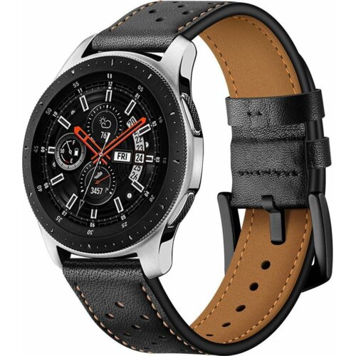 Pasek TECH-PROTECT Leather do Samsung Galaxy Watch 3 (45mm) Czarny